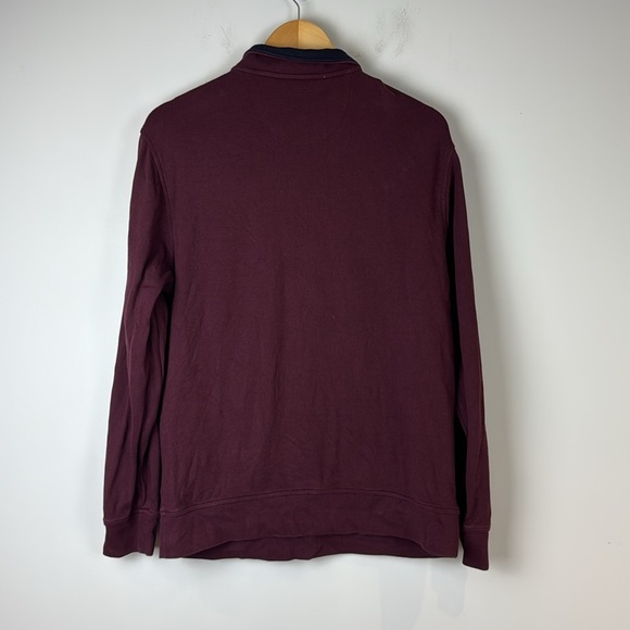 Ted Baker Men's Maroon Zip-Up Sweater Size Medium - Picture 3 of 8